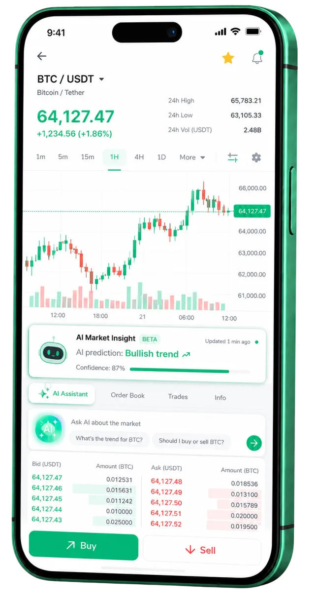 Aplicación móvil de trading de Trama Inversora en funcionamiento en un smartphone