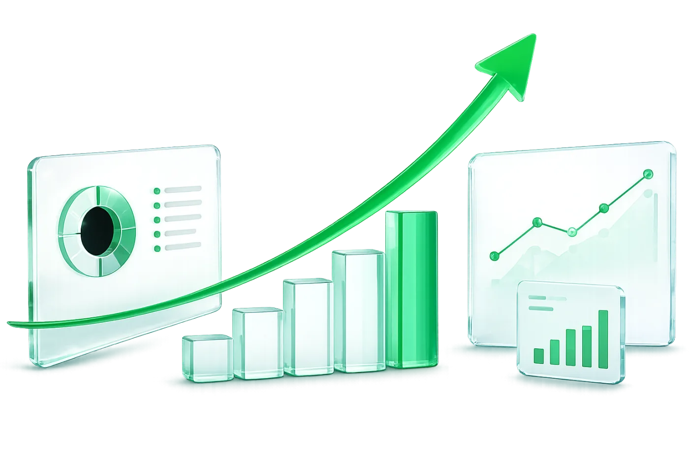 Gráfico de crecimiento de trading con IA de Trama Inversora